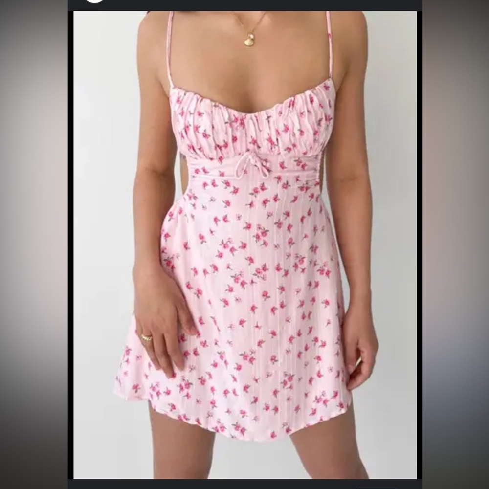 Grey Bandit Pink Floral Mini Dress